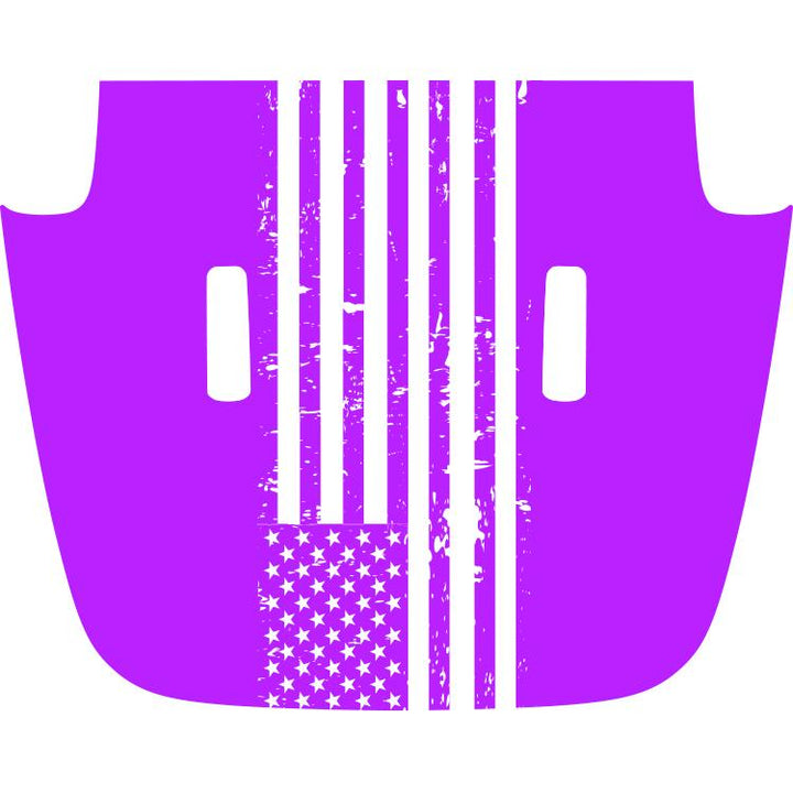 jeep sahara overland hood american flag bright purple