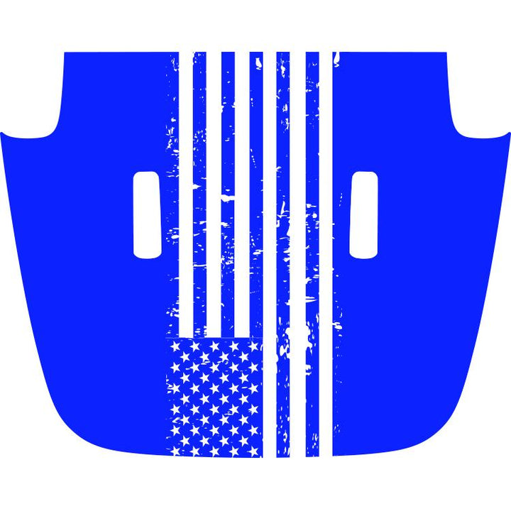 jeep sahara overland hood american flag dark blue