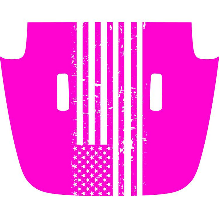 jeep sahara overland hood american flag hot pink