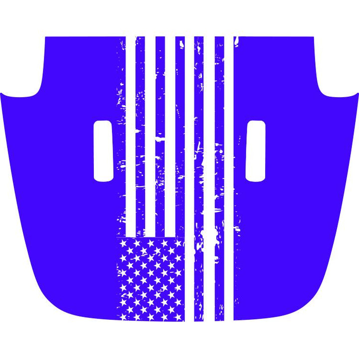 jeep sahara overland hood american flag purple