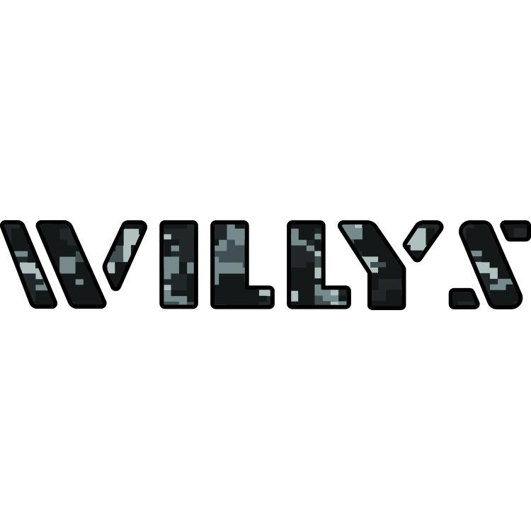 Willys Hood Lettering - Black Digital Camo