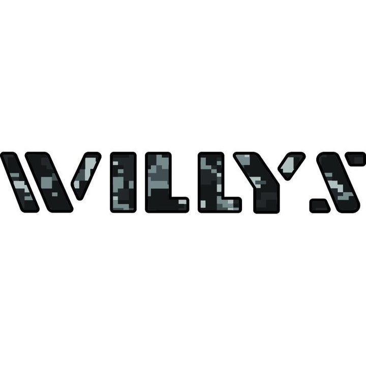 Willys Hood Lettering - Black Digital Camo