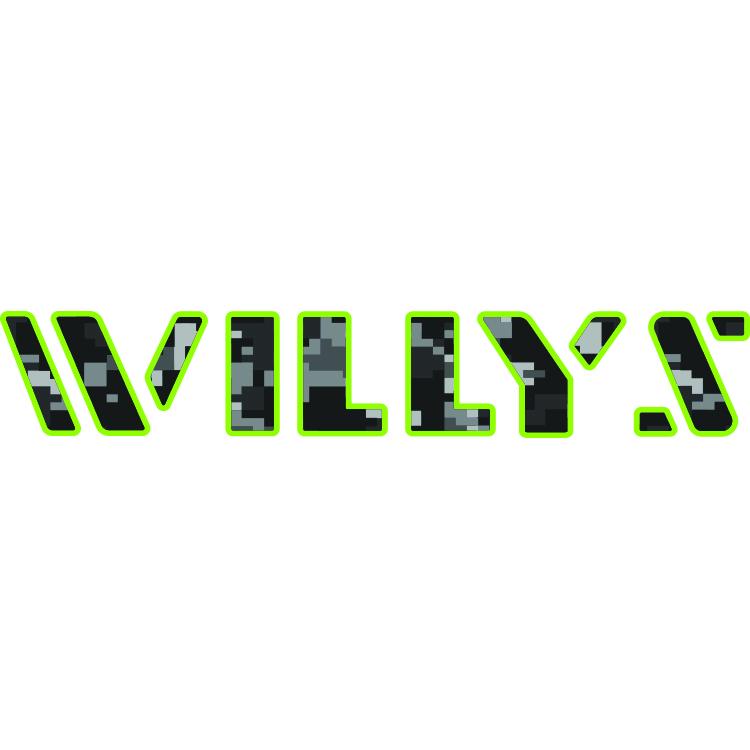 Willys Hood Lettering - Black Digital Camo