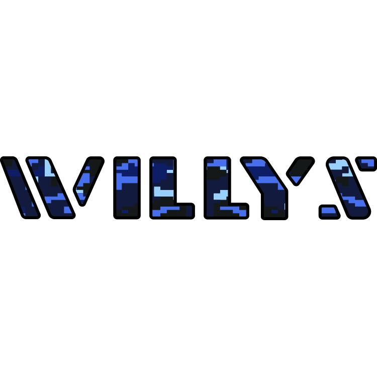 Willys Hood Lettering - Blue Digital Camo