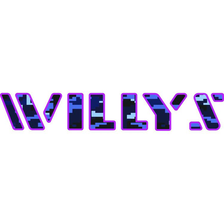 Willys Hood Lettering - Blue Digital Camo