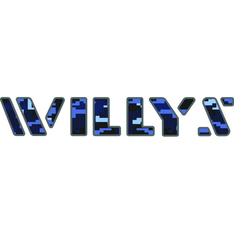 Willys Hood Lettering - Blue Digital Camo