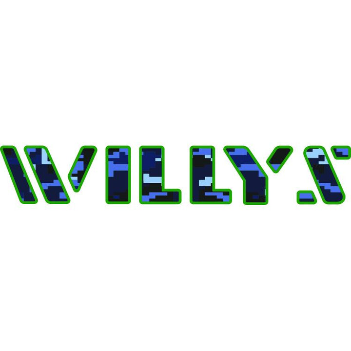 Willys Hood Lettering - Blue Digital Camo