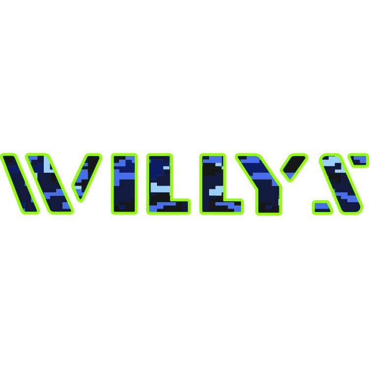 Willys Hood Lettering - Blue Digital Camo