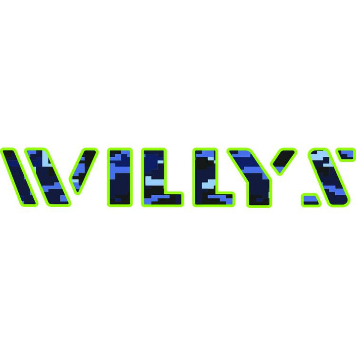 Willys Hood Lettering - Blue Digital Camo