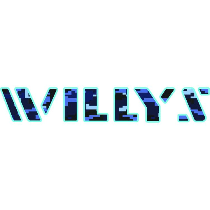 Willys Hood Lettering - Blue Digital Camo