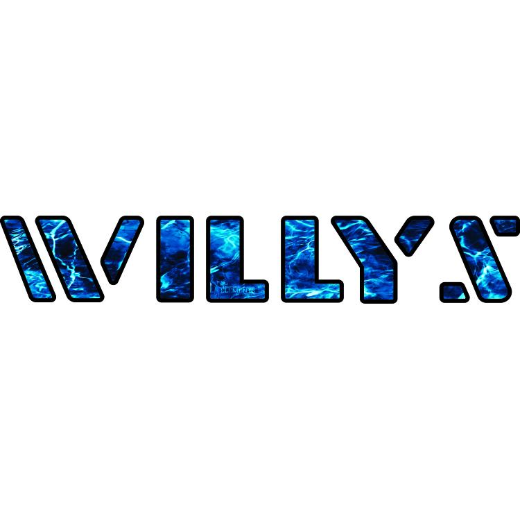 Willys Hood Lettering - Mossy Oak Elements Aqua