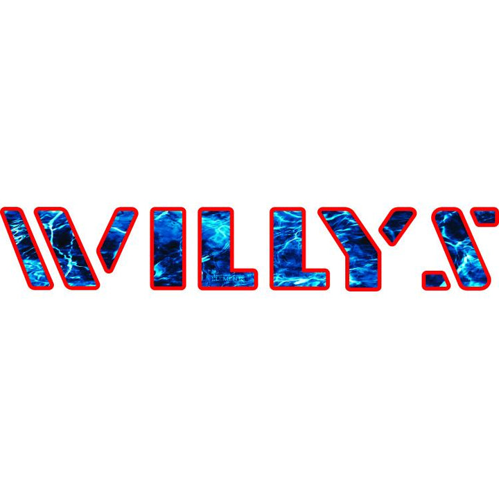 Willys Hood Lettering - Mossy Oak Elements Aqua