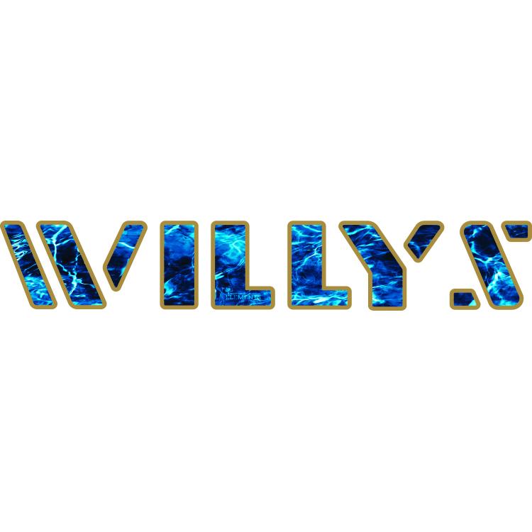 Willys Hood Lettering - Mossy Oak Elements Aqua