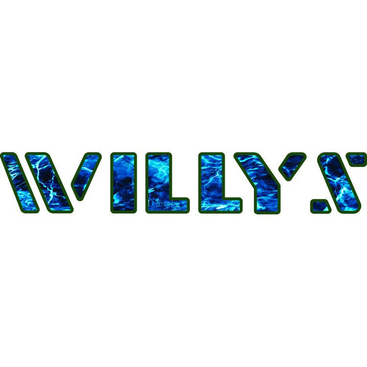 Willys Hood Lettering - Mossy Oak Elements Aqua