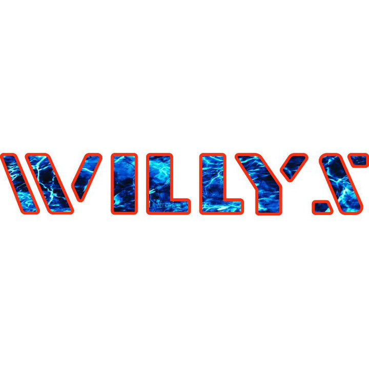 Willys Hood Lettering - Mossy Oak Elements Aqua