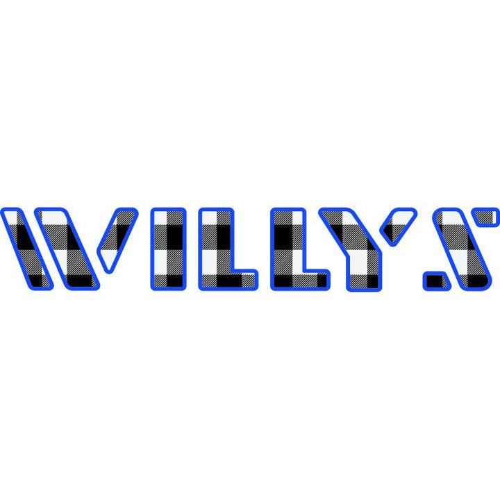 Willys Hood Lettering - Plaid
