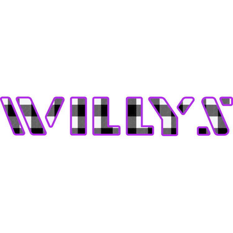 Willys Hood Lettering - Plaid
