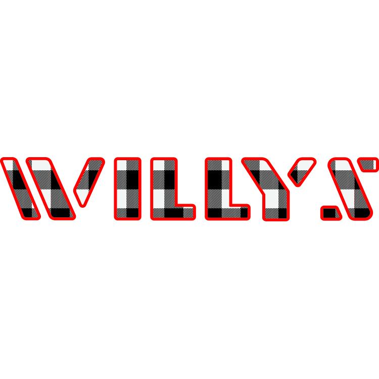 Willys Hood Lettering - Plaid