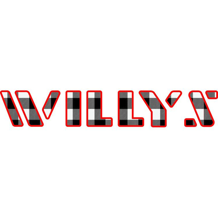 Willys Hood Lettering - Plaid
