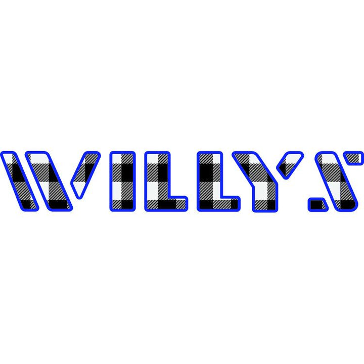 Willys Hood Lettering - Plaid