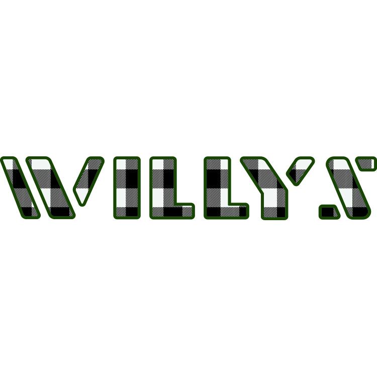Willys Hood Lettering - Plaid