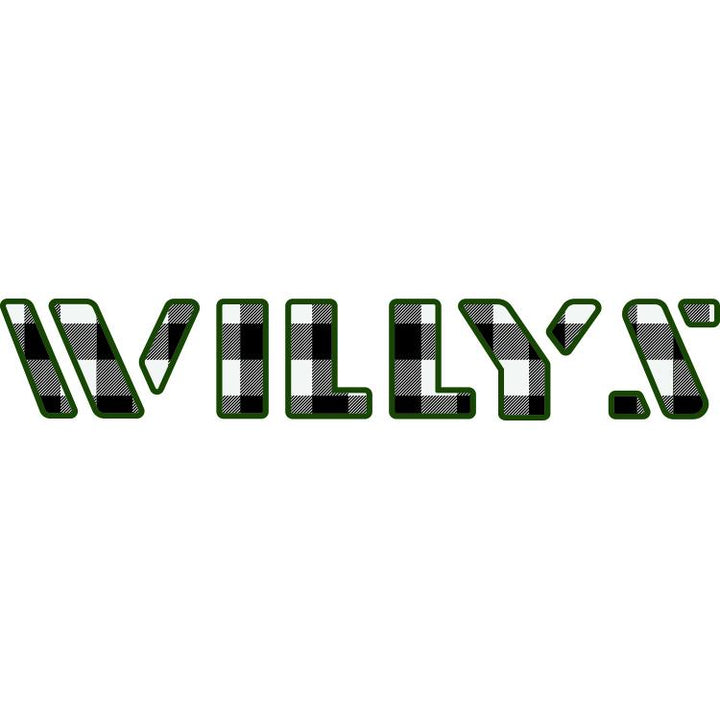 Willys Hood Lettering - Plaid