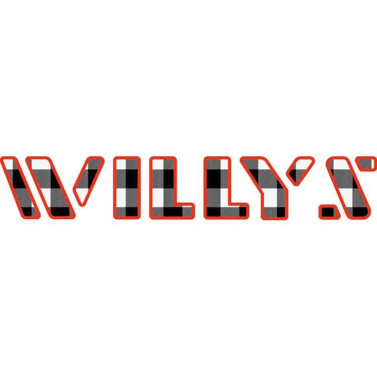 Willys Hood Lettering - Plaid