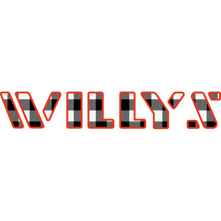 Willys Hood Lettering - Plaid