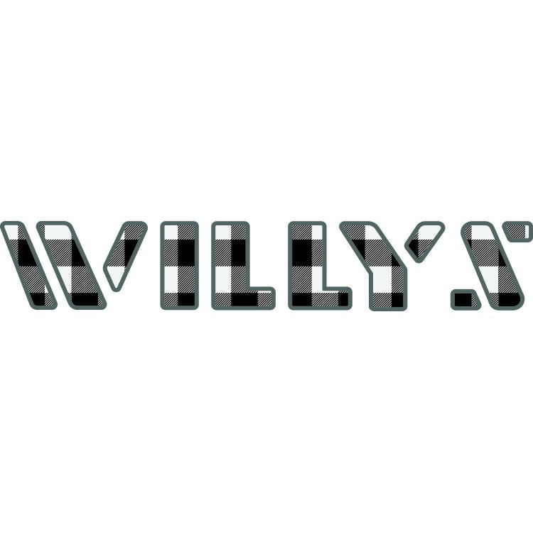 Willys Hood Lettering - Plaid