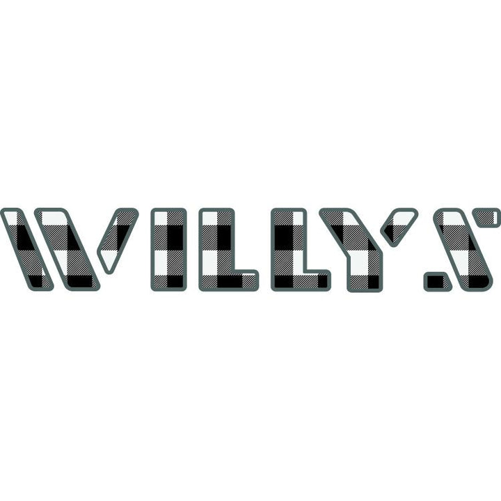 Willys Hood Lettering - Plaid