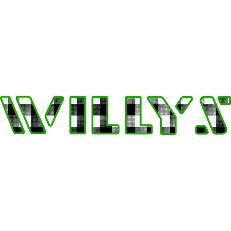 Willys Hood Lettering - Plaid