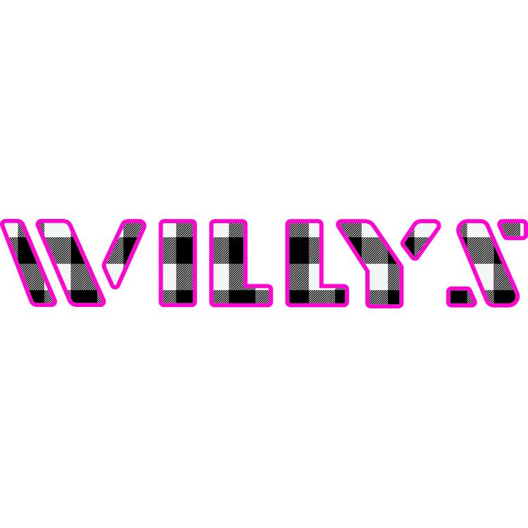 Willys Hood Lettering - Plaid