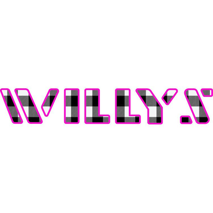 Willys Hood Lettering - Plaid