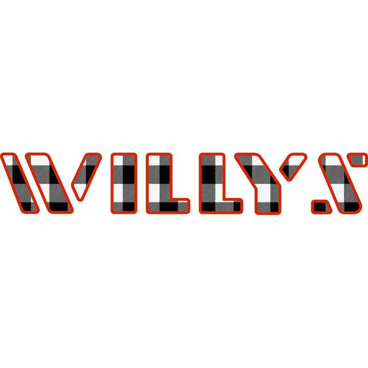 Willys Hood Lettering - Plaid