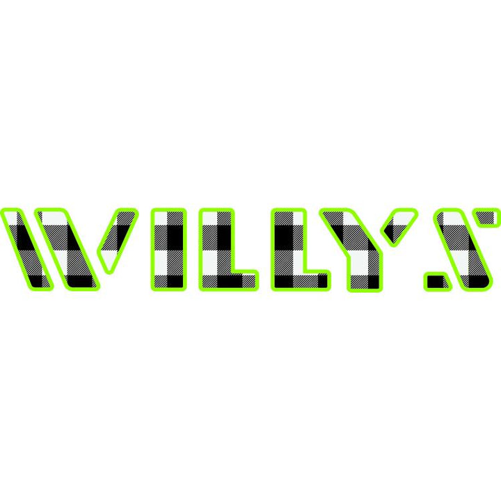 Willys Hood Lettering - Plaid