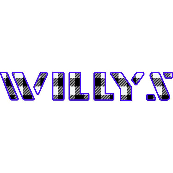 Willys Hood Lettering - Plaid