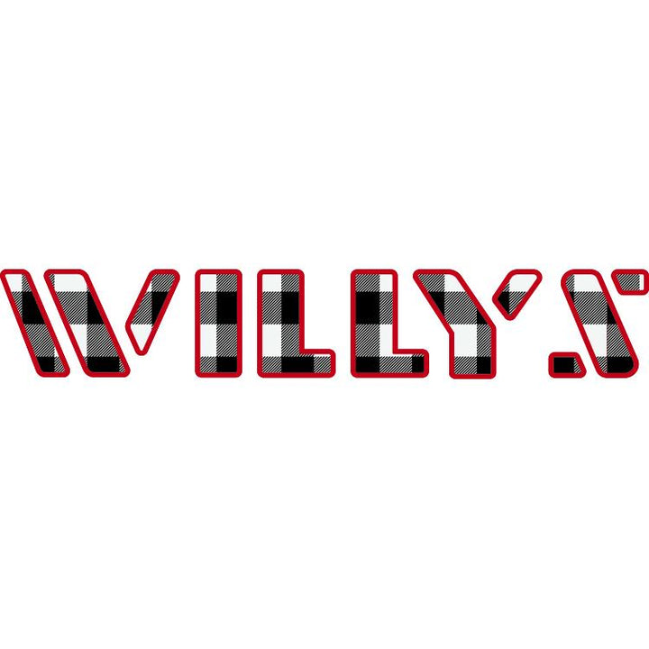 Willys Hood Lettering - Plaid