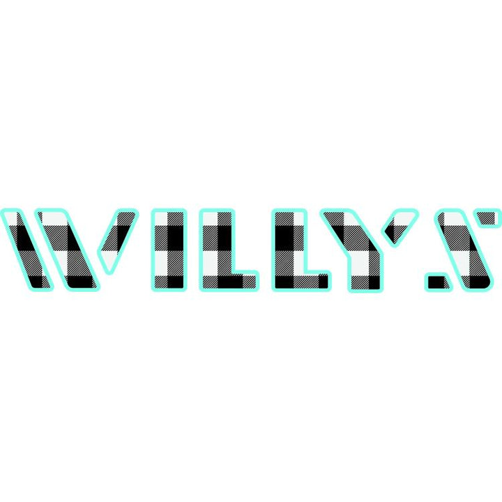 Willys Hood Lettering - Plaid