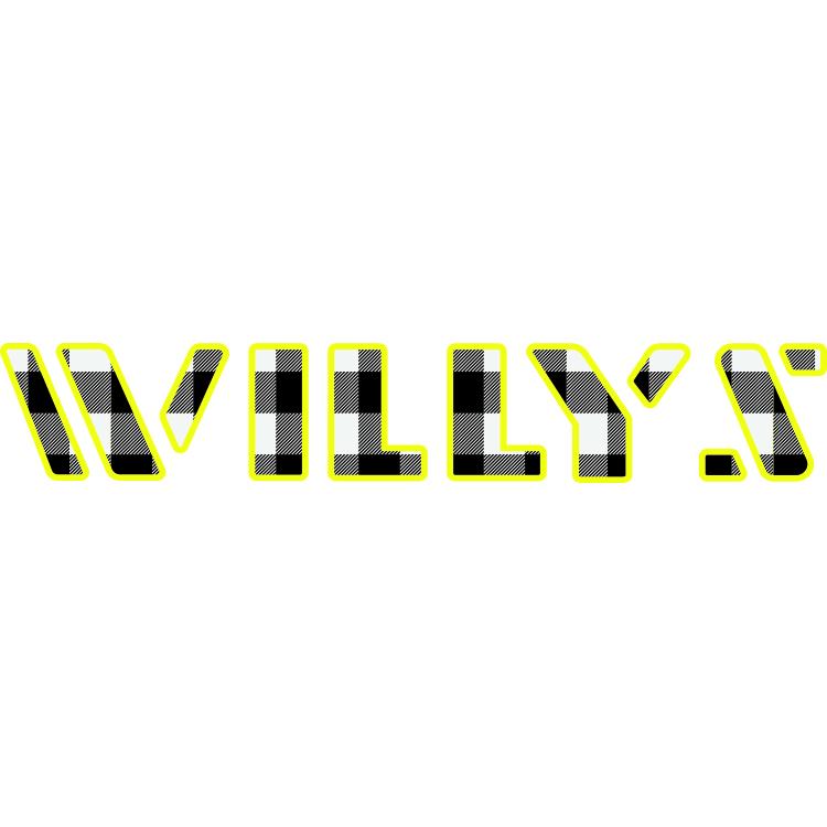 Willys Hood Lettering - Plaid